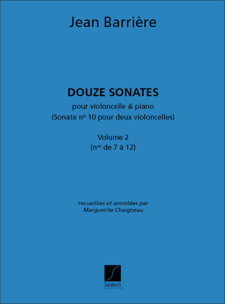 12 Sonates Vol.2 Violoncelle-Piano